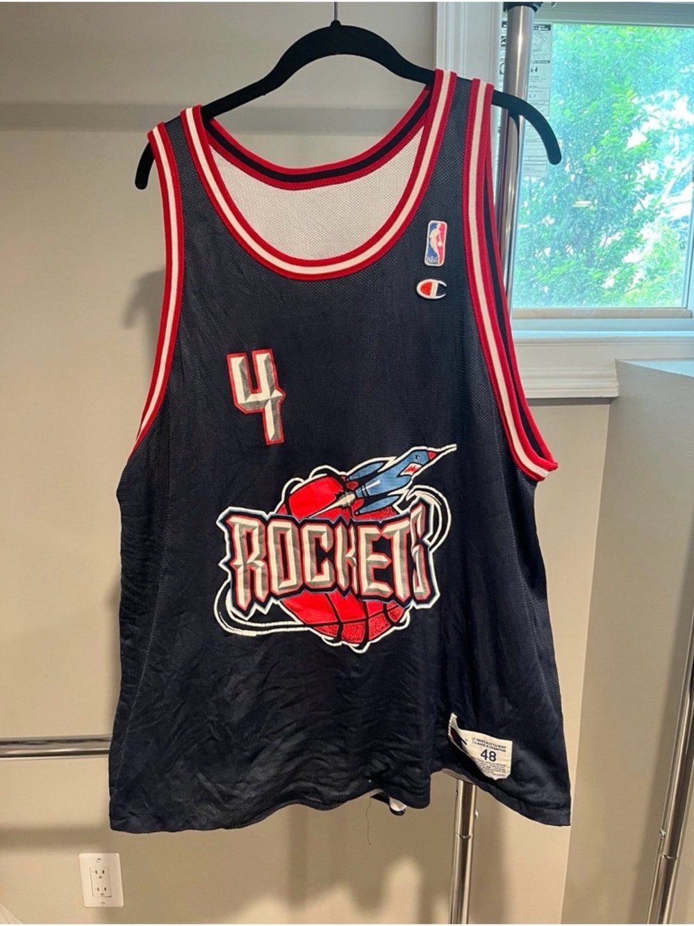 Charles Barkley Houston Rockets Champion 2 Side Jersey Men Size 48 XL